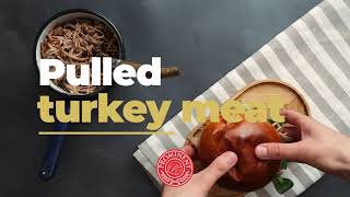 Pulled turkey meat