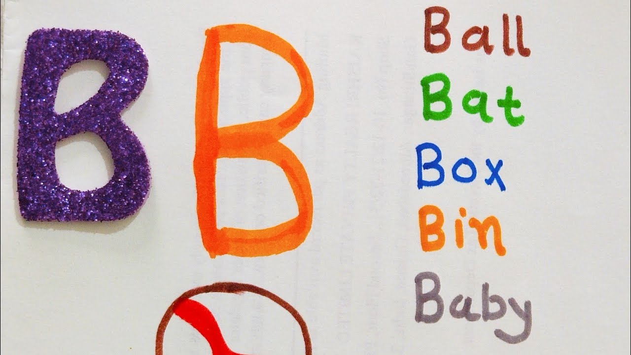 How To Write Letter B# B For Bat B For Box ## Alphabet B Tracing #abcd ...