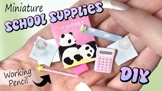 Easy Miniature School Supplies // DIY Dolls/Dollhouse