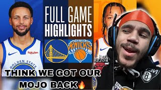 Reacting To WARRIORS at KNICKS | FULL GAME HIGHLIGHTS |