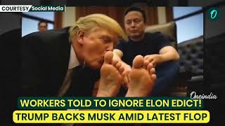 Viral Video  U S President Trump Licks Elon Musk's Feet   Most Shocking Trump Video of 2025 #trump