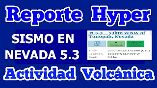 Terremoto hoy, NEVADA 5.3 REPORTE SISMICO,  ACTIVIDAD VOLCANICA, TORMENTAS  En Vivo, HYPER333