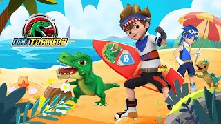 [DinoTrainers] ☀️Summertime! Beach Time☀️Dinosaurs Summer Special Adventure | Cartoon | Toys | Robot