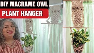 Easy DIY Macrame Owl Plant Hanger | Macrame tutorial pt. 1