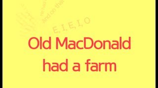 Old MacDonald Had A Farm (Lyrics Only)