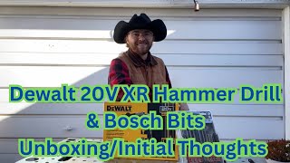 Dewalt 20V XR Hammer Drill & Bosch Masonry Bits Unboxing/ Initial Thoughts