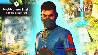 Dying Light 2 Nightrunner Trial Gameplay — Parkour Challenge / Free Running — Dying Light Comparison