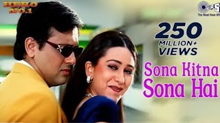 Sona Kitna Sona Hai | Govinda, KarismaKapoor |Udit N \u0026 Poornima | Hero No.1 |90's Hits