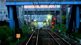 【HD】相鉄線 瀬谷駅4番線 線路切替後の始発列車 9000系 前面展望