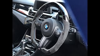 Custom BMW F20 F30 F32 M2 M3 M4 LED Race Display Steering Wheel Installation by SSDD Motor Sport