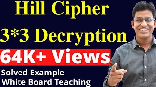 hill cipher decryption 3×3 matrix