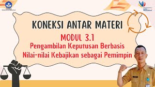 Koneksi Antar Materi Modul 3.1 Pengambilan Keputusan Berbasis Nilai nilai Kebajikan sebagai Pemimpin