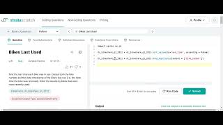 Bikes Last Used | Python Solution | StrataScratch | Lyft