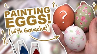 PAINTING WOODEN EGGS! (with Gouache Paints!)