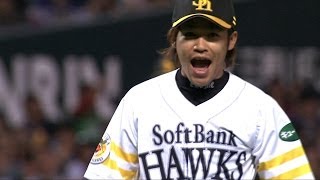 森福シャウト！勝負を挑む投球で満塁機を脱出 2014.05.05 H-F