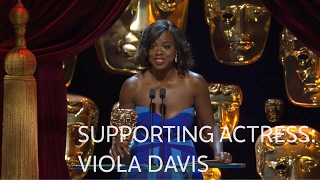 Viola Davis wins the Best Supporting Actress BAFTA for Fences - The British Academy Film Awards 2017