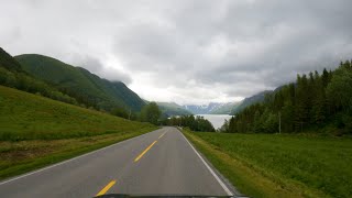 Driving in Norway - Svartisen Glacier To Ureddplassen - Helgelandskysten 4K60