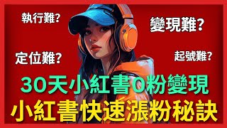 【爆肝500小時】如何在7天跑通小紅書變現？如何定位？如何起號？如何執行？如何變現？一個視頻教會你