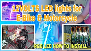 12V LED LIGHTS for EBike & MOTORCYCLE | install RGB led lights #EBike #Taiwan_EBike