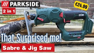 Parkside 2 in 1 Jigsaw & Sabre Saw PSSSA 20 LI B2!