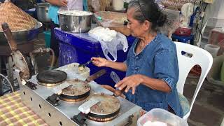 Tong Muan a Traditional Thai dessert Crispy Coconut Crepe in Thailand