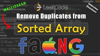 🔥 Mastering LeetCode: Remove Duplicates from Sorted Array using Python