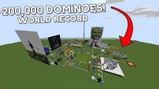 WORLD RECORD Domino in Minecraft (200,000 dominoes)