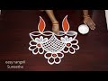 easy diwali special deepam kolam rangoli designs for 2021 simple diya rangoli deepavali muggulu