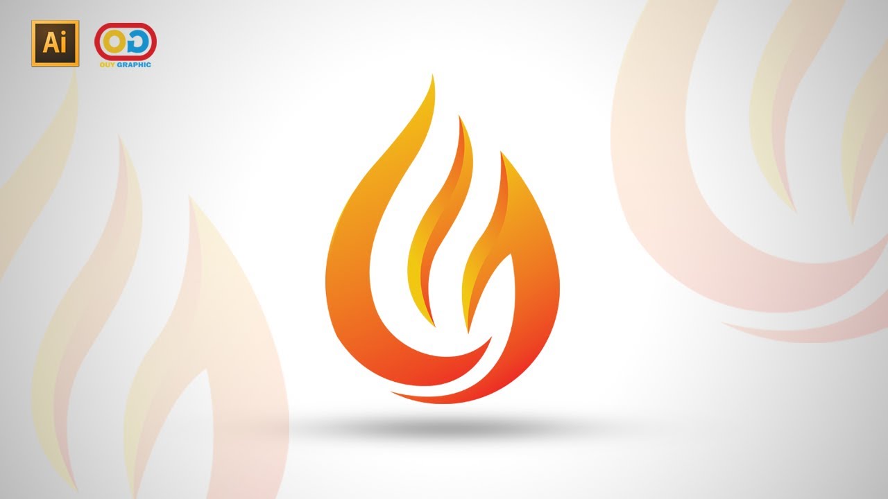 Simple Fire Logo Design Illustrator Tutorial Adobe Illustrator