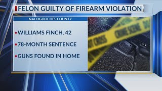 Nacogdoches County felon sentenced to 78 months in prison for illegal firearm possession