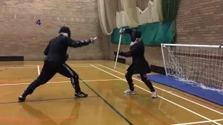 Broadsword and Buckler sparring Esther vs Rui