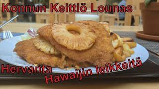 Konnunkeittiö Hervanta. Hawaijin leikkeitä Lounas #ruoka #ravintola #lounas #buffet