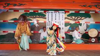 奉納神楽 綱の母 1 城原神楽 (於)扇森稲荷神社