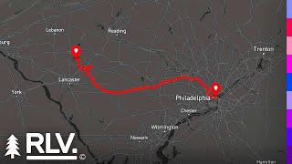 Philadelphia, PA to Lancaster Area, PA : A Real Time Road Trip