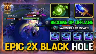 TRULY BECOME OP OFFLANE Enigma Aghs Scepter + Refresher Orb Build Beautiful 2x Black Hole DotA 2