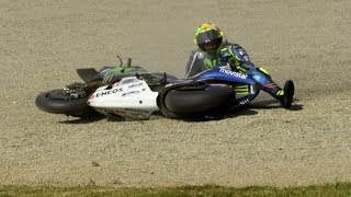 Moto GP Giappone Valentino Rossi pericolosa caduta durante la gara