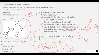 Interview Questions | Convert Sorted Array to Binary Search Tree | JavaScript | NodeJS | leetcode