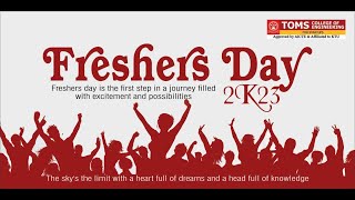 TOMS College Freshers Day Celebration 2023 | Live Event