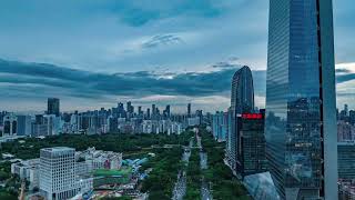 台风“暹芭”过境之后的天气逐渐放晴! “最美的不是下雨天,是曾与你躲过的屋檐” #航拍深圳 #周杰伦新歌