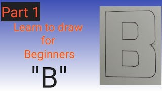 How to write Capital 'B' in bold Part-1 //Easy steps // for begginners//Saumini Drawzz