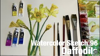 Watercolor Sketch 96 / Daffodils  水彩スケッチ96 / 水仙