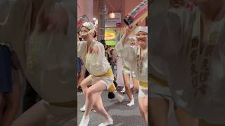 【阿波踊り2024|経堂まつり|東京えびす連】女法被踊り 華のある演舞も美しく かっこいい！【農大通り商店街】