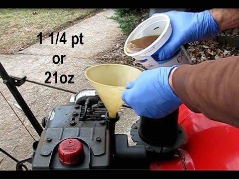 How to change the oil on an MTD snow blower with a Tecumseh engine How to change the oil on an MTD snow blower with a Tecumseh engine