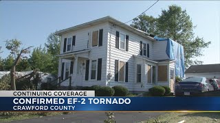 Cleanup continues for Crawford County families hit by tornado Monday
