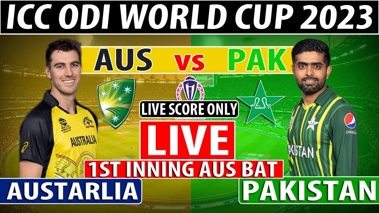 LIVE :Pakistan Vs Australia World Cup Warm Up Match Live Score Only ...