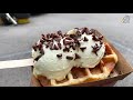 반죽부터 직접 만드는 최고급 수제 와플 making belgian waffle korean street food