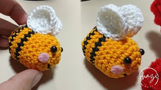 Crochet Bee Keychain | Easy Crochet Cute Bumble Bee Amigurumi