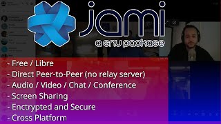 Jami - An Open Source, Peer-to-Peer, Audio, Video, Conferencing, Chat, and Screen Sharing System.