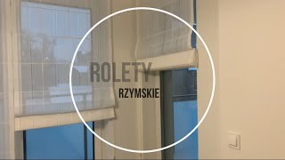 Rolety rzymskie   białe transparentne firany