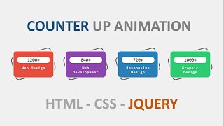 Responsive Counter Up Animation Using [ HTML - CSS - JQUERY ]